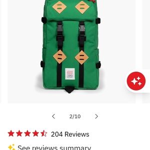 Topo Designs KLETTERSACK Green Backpack.